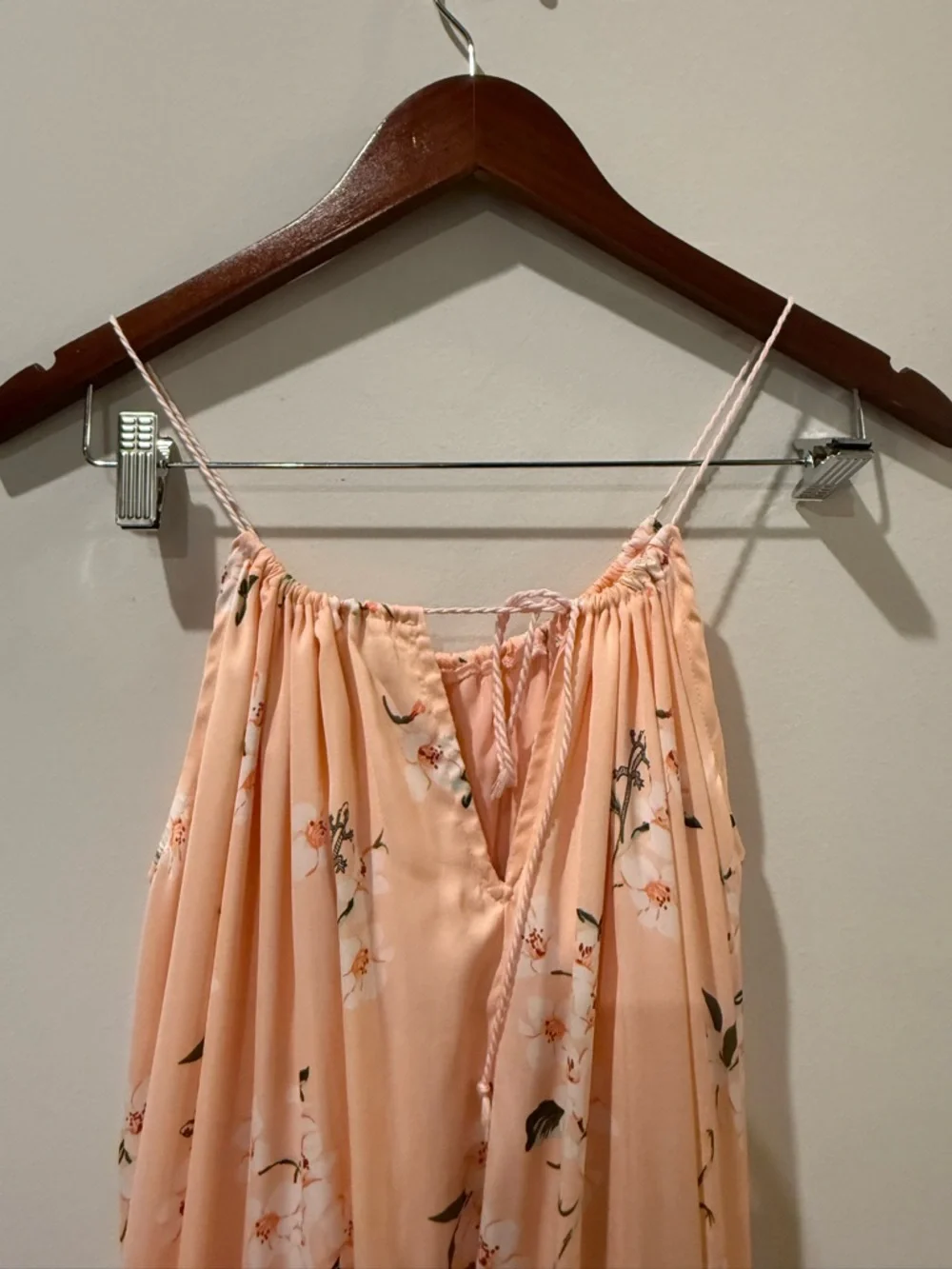 Abercrombie & Fitch Light Pink Floral Maxi Dress Size XS